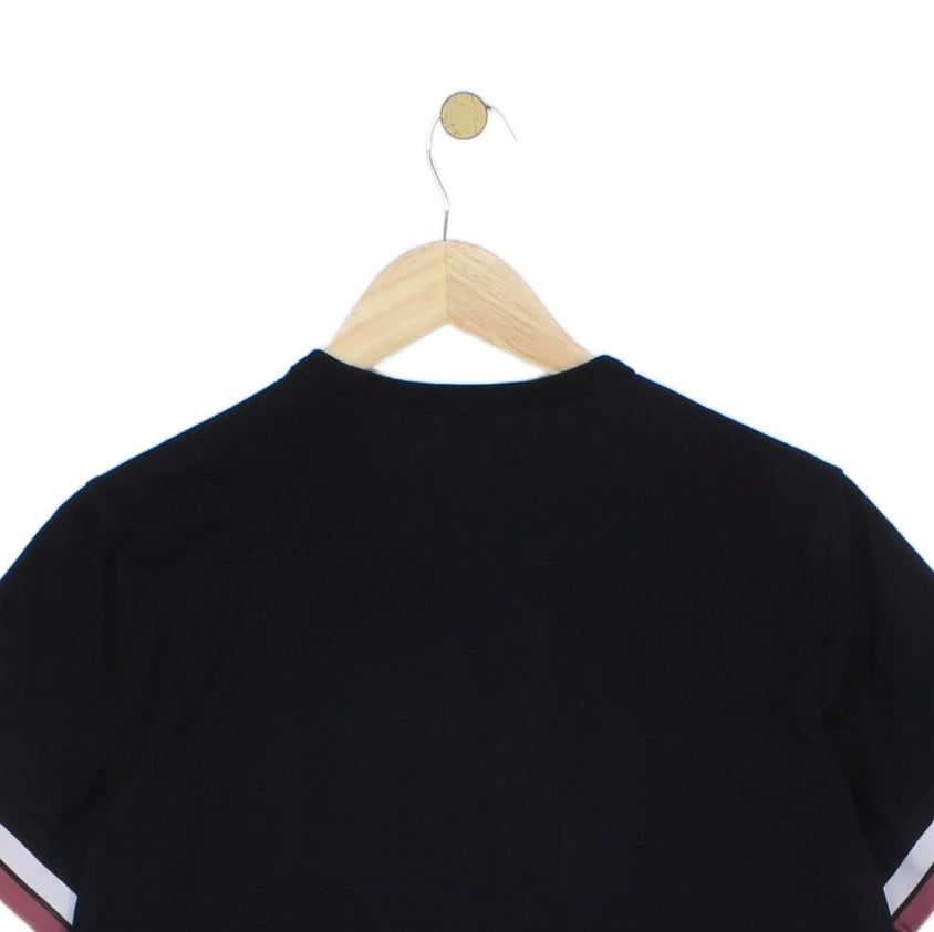 Mens T-Shirt Short Sleeve Crew Neck Embroidered