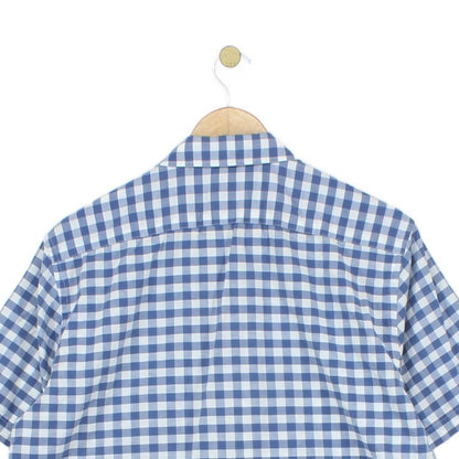 Mens Check Shirt Short Sleeve Summer