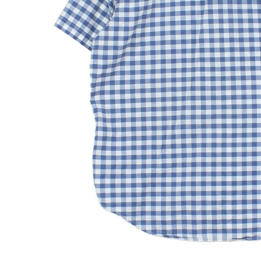 Mens Check Shirt Short Sleeve Summer