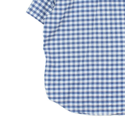 Mens Check Shirt Short Sleeve Summer