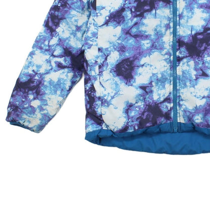 Girls Quilted Jacket Hooded Full Zip Reversible
