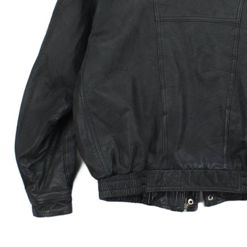 Mens Leather Jacket Lined Biker
