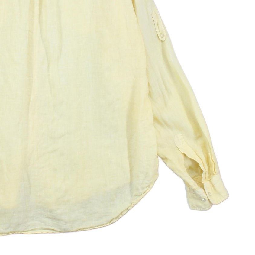 Mens Linen Shirt Button Down Long Sleeve Convertible