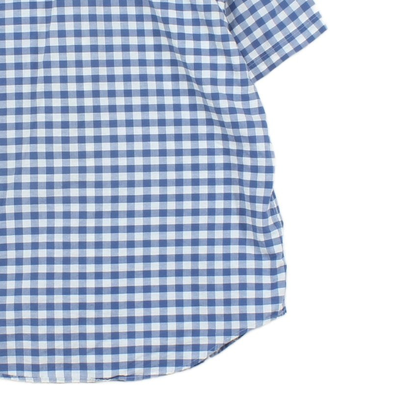 Mens Check Shirt Short Sleeve Summer