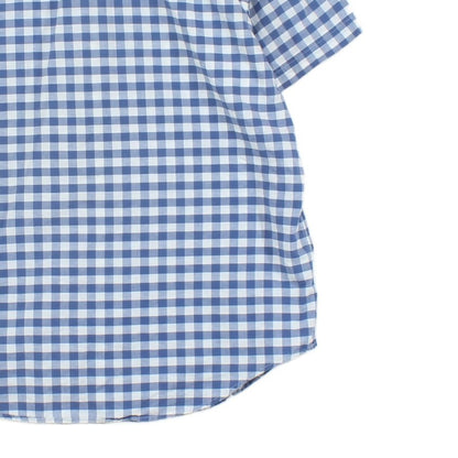Mens Check Shirt Short Sleeve Summer