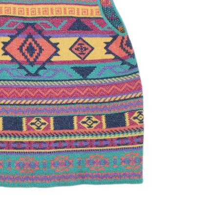 Womens Vest Cardigan Geometric Relaxed