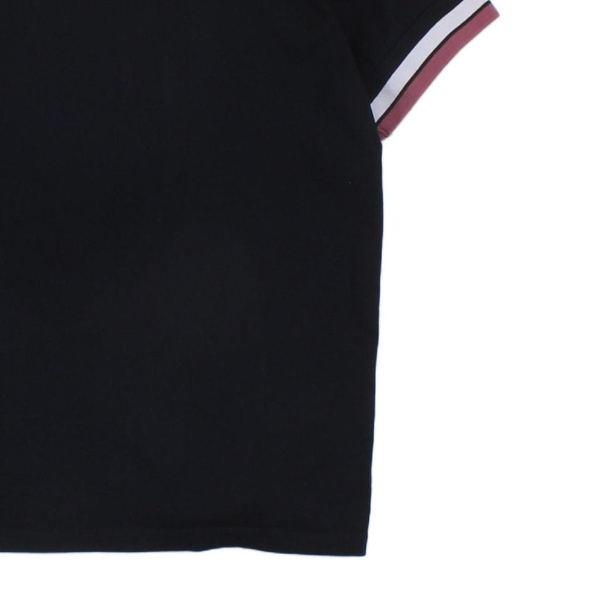 Mens T-Shirt Short Sleeve Crew Neck Embroidered