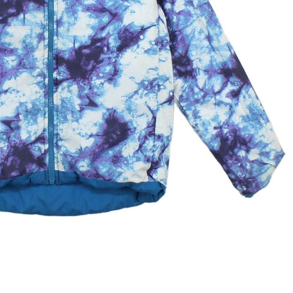 Girls Quilted Jacket Hooded Full Zip Reversible