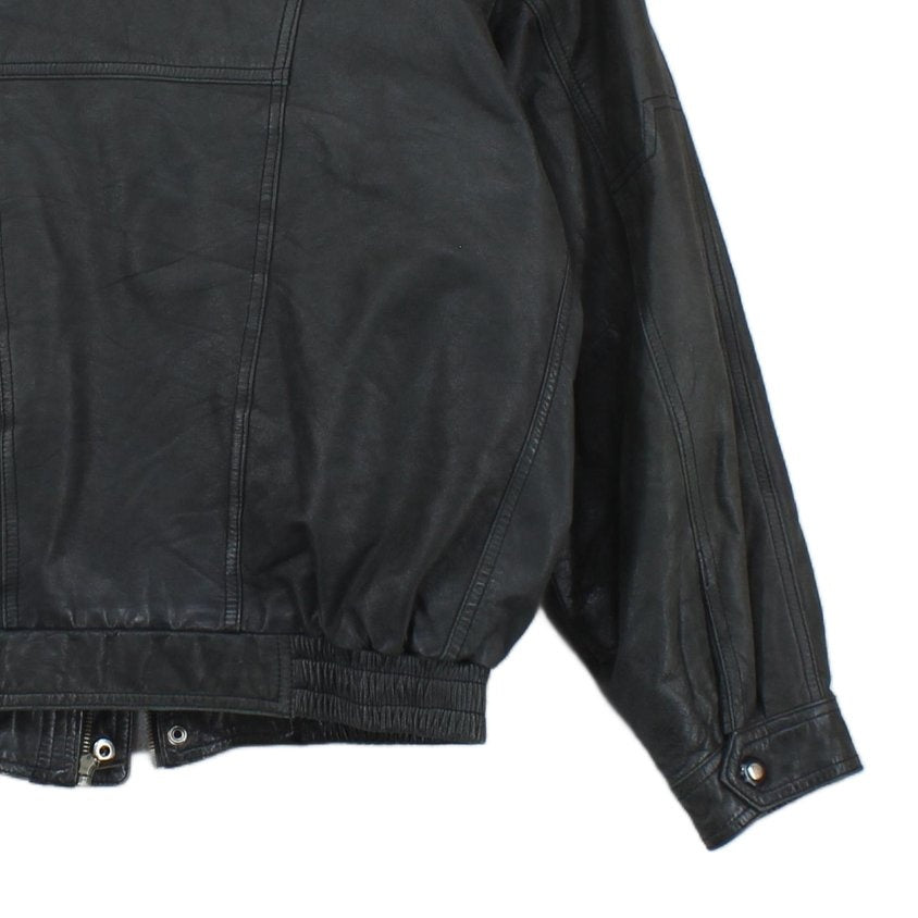 Mens Leather Jacket Lined Biker