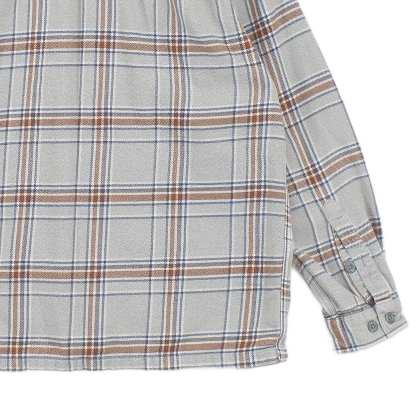 Mens Check Flannel Shirt Long Sleeve Outdoor