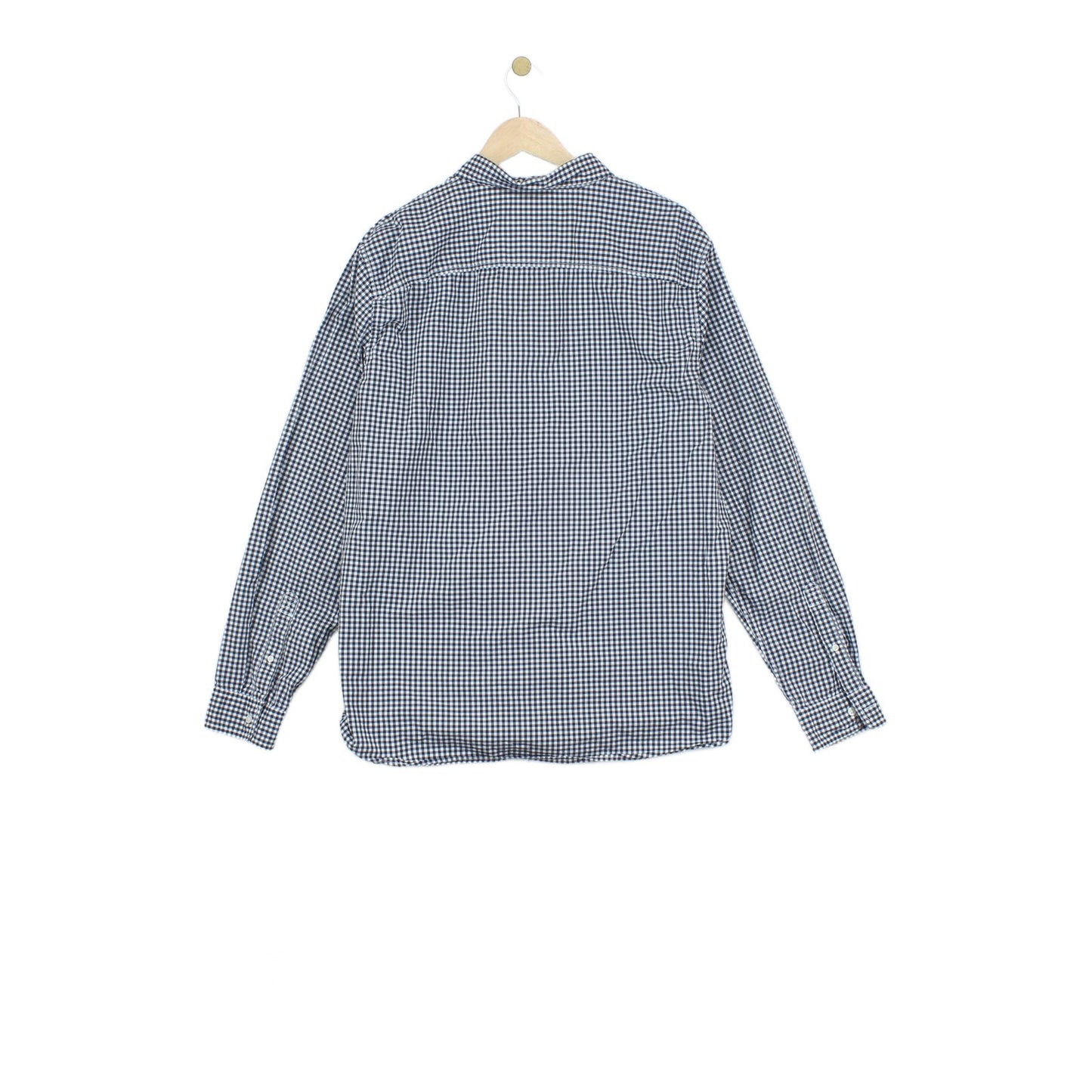 Mens Check Shirt Slim Fit Long Sleeve Button Down