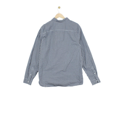 Mens Check Shirt Slim Fit Long Sleeve Button Down
