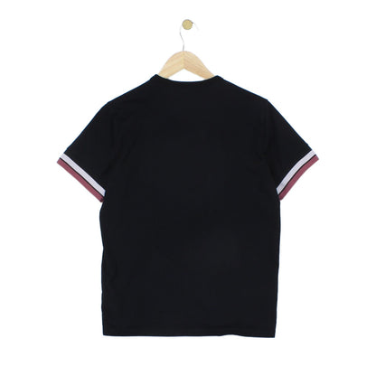 Mens T-Shirt Short Sleeve Crew Neck Embroidered