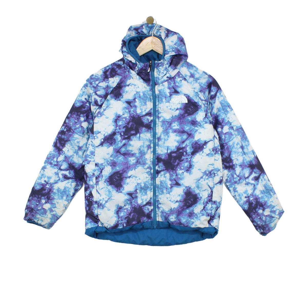 Girls Quilted Jacket Hooded Full Zip Reversible