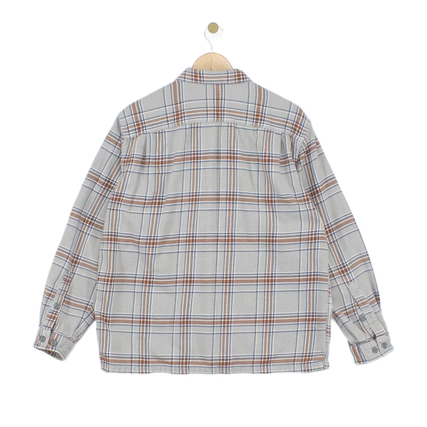 Mens Check Flannel Shirt Long Sleeve Outdoor
