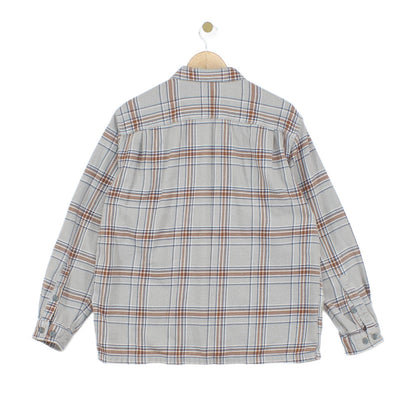 Mens Check Flannel Shirt Long Sleeve Outdoor