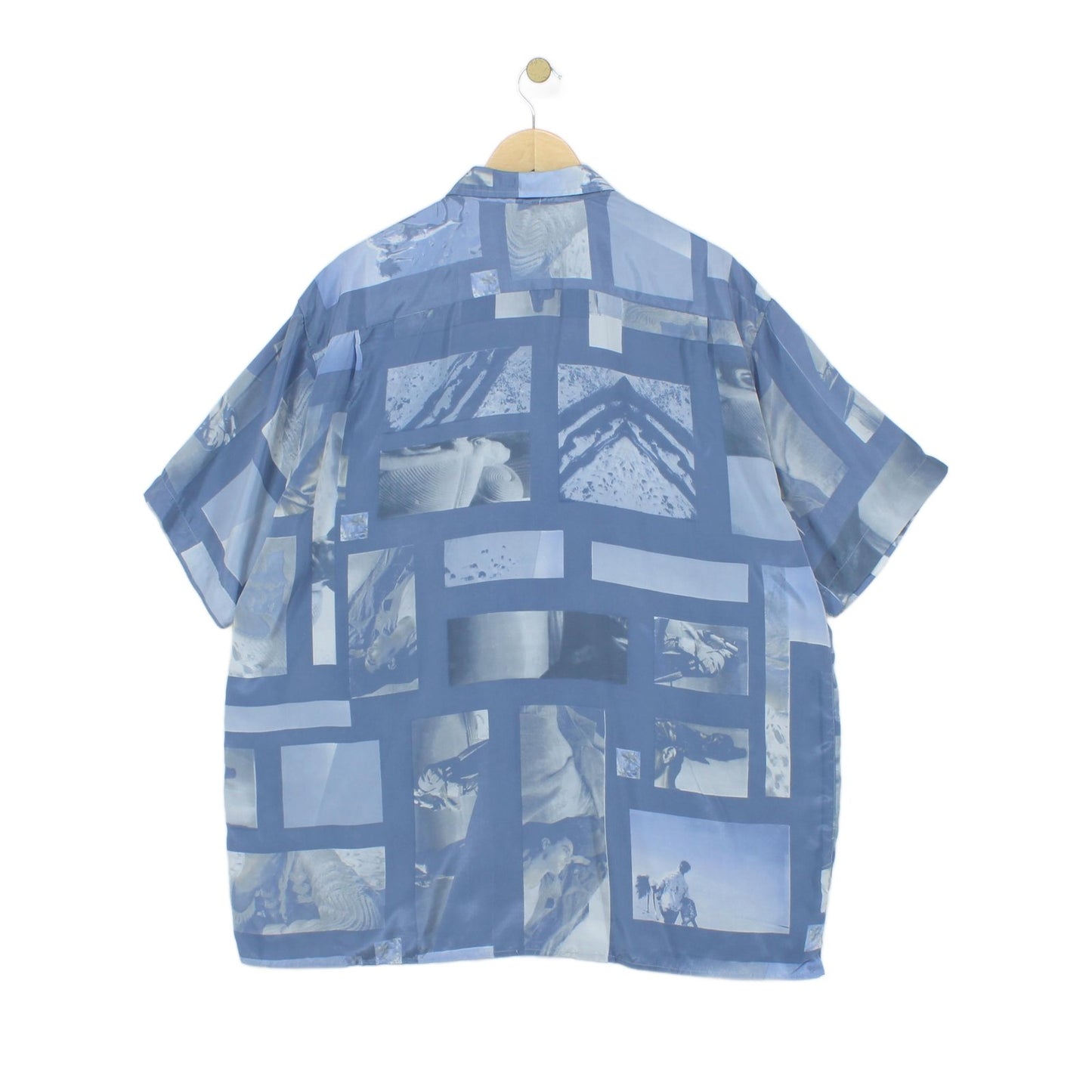 Mens Silk Patterned Shirt Short Sleeve