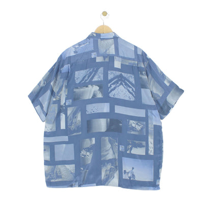 Mens Silk Patterned Shirt Short Sleeve