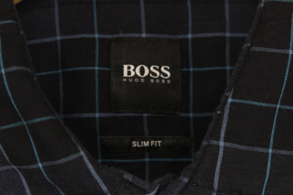 Mens Plaid Shirt Long Sleeve Check Cotton