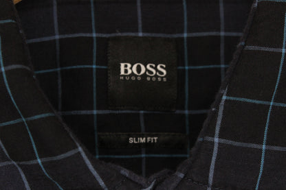 Mens Plaid Shirt Long Sleeve Check Cotton