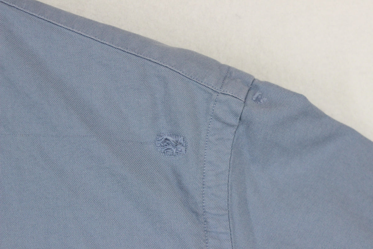 Mens Shirt Button Down Long Sleeve Embroidered Logo