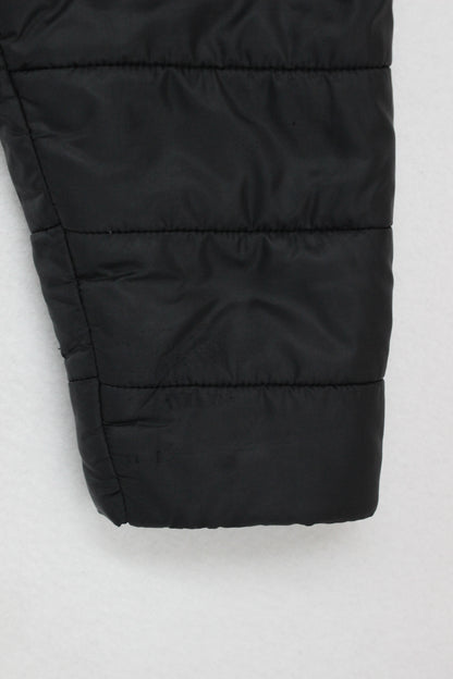 Boys Quilted Jacket Hooded Full Zip Padded Reversible