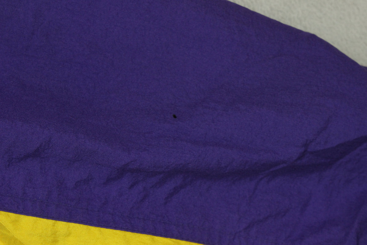 Mens La Lakers 1/4 Zip Jacket Nba Hooded Insulated