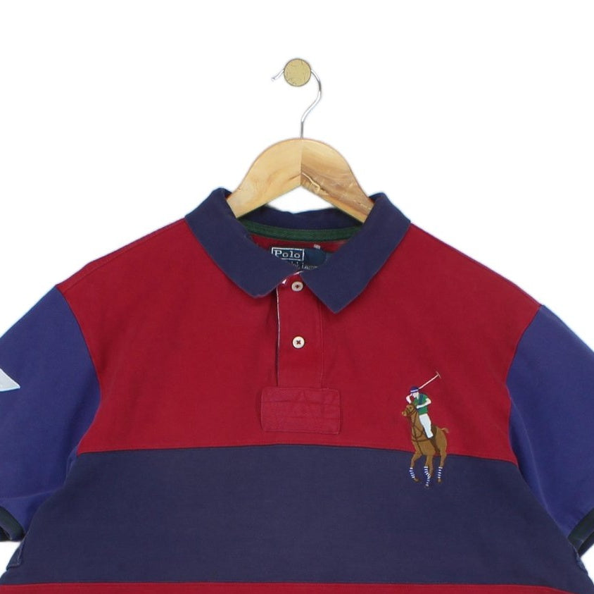 Mens Striped Polo Shirt Custom Fit