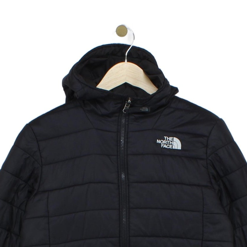 Boys Quilted Jacket Hooded Full Zip Padded Reversible