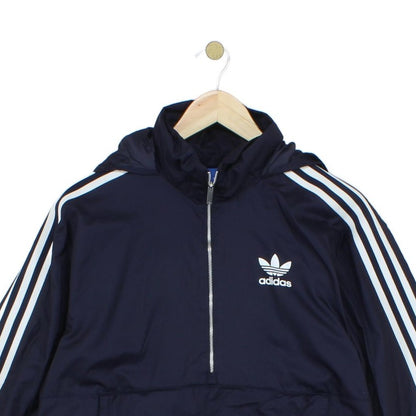 Mens 1/4 Zip Windbreaker Jacket Hooded Lightweight