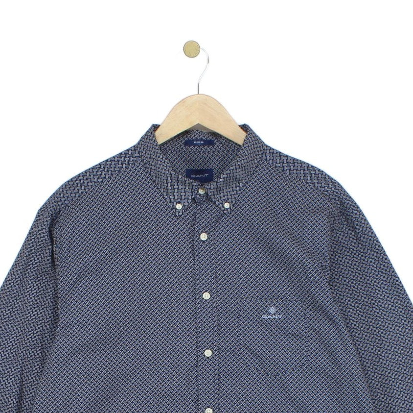 Mens Polka Dot Shirt Button Up Long Sleeve