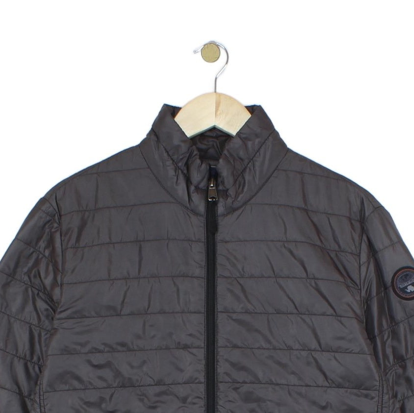 Mens Quilted Jacket Slim Fit Full Zip Lightweight