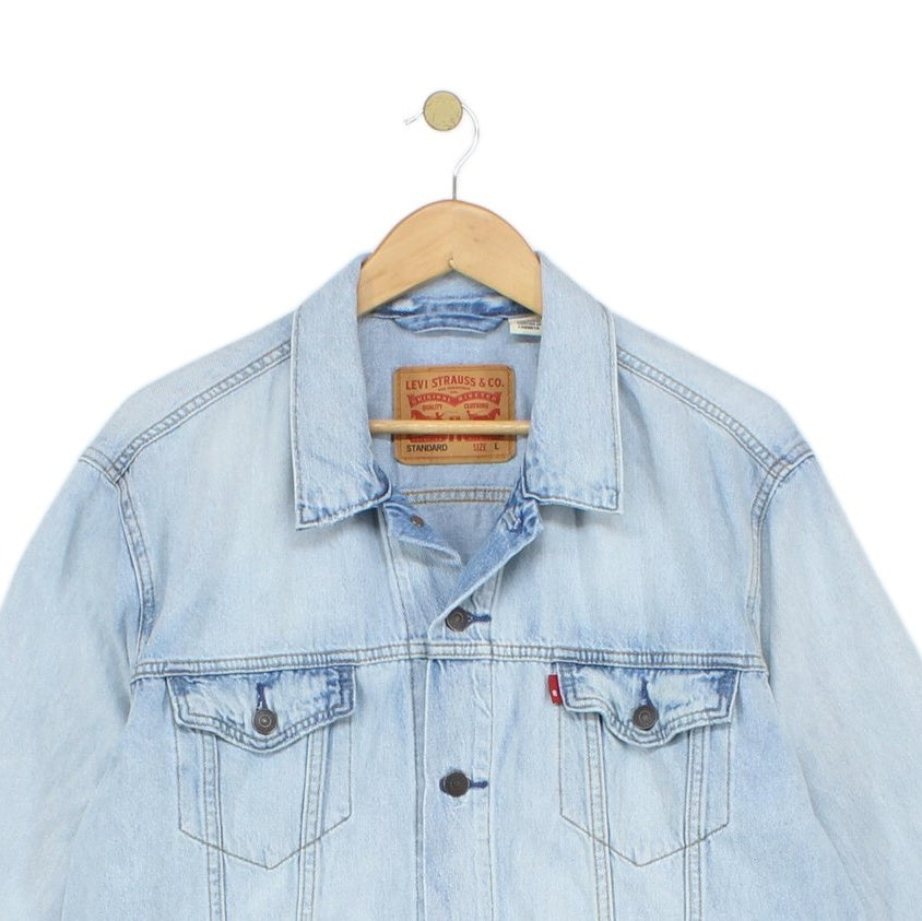 Mens Denim Jacket Classic Button Up