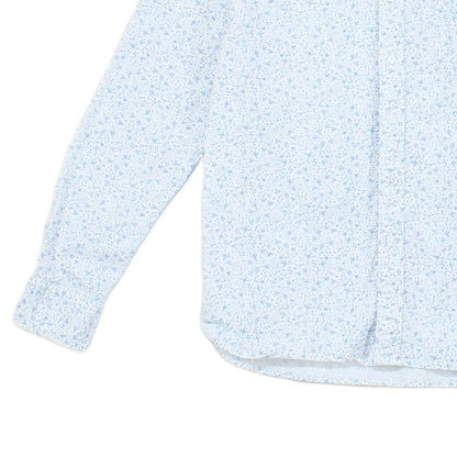 Mens Floral Shirt Stretch Slim Fit Button Up