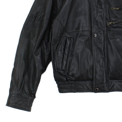 Mens Leather Jacket Biker Retro Motorcycle