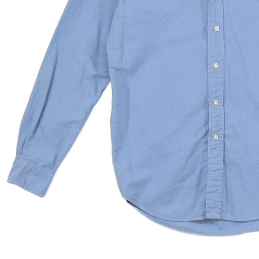 Mens Shirt Button Down Long Sleeve Embroidered Logo