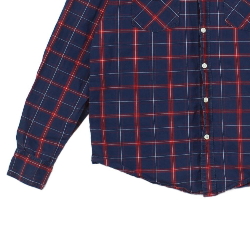 Mens Plaid Shirt Button Up Check