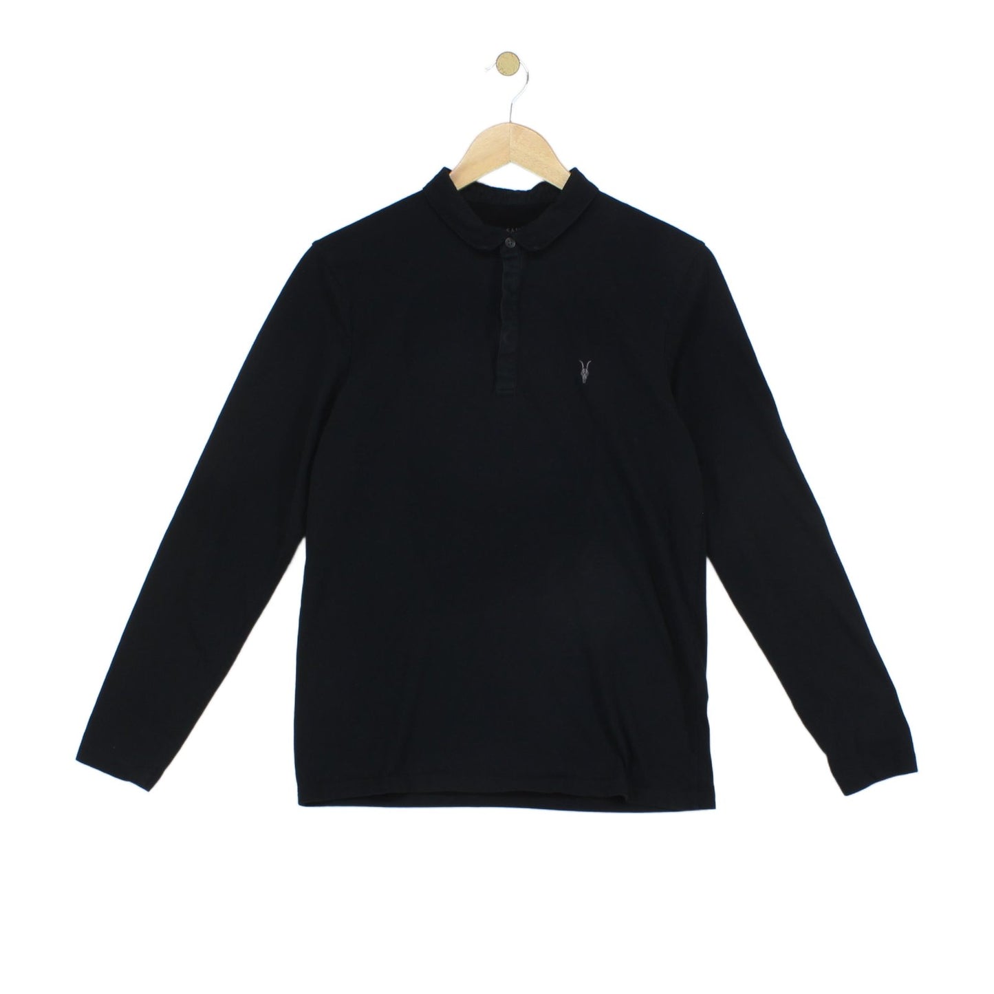 Mens Polo Shirt Long Sleeve Slim Fit