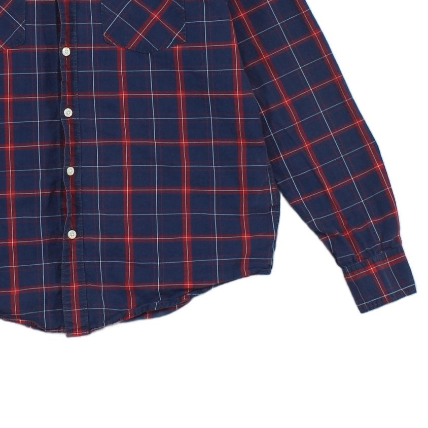 Mens Plaid Shirt Button Up Check