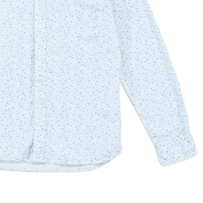 Mens Floral Shirt Stretch Slim Fit Button Up