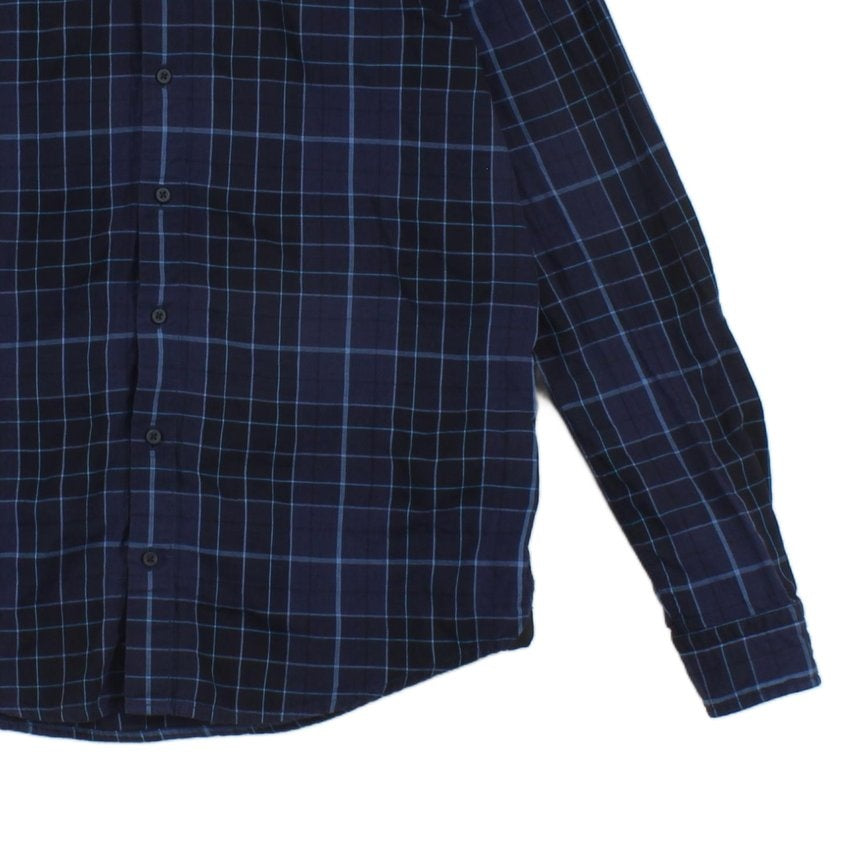 Mens Plaid Shirt Long Sleeve Check Cotton