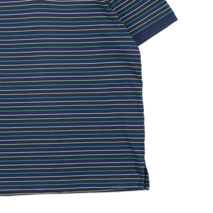 Mens Striped Polo Shirt Short Sleeve Pro Fit