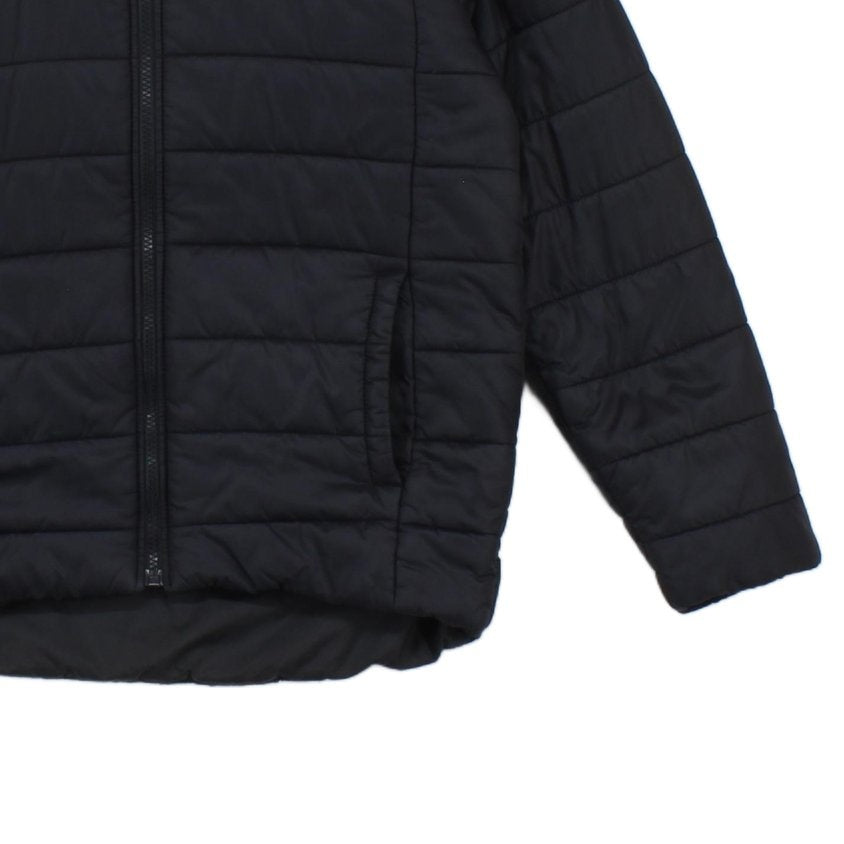 Boys Quilted Jacket Hooded Full Zip Padded Reversible