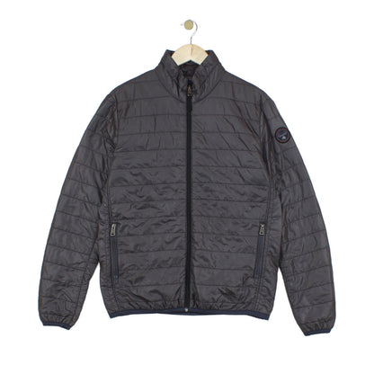 Mens Quilted Jacket Slim Fit Full Zip Lightweight