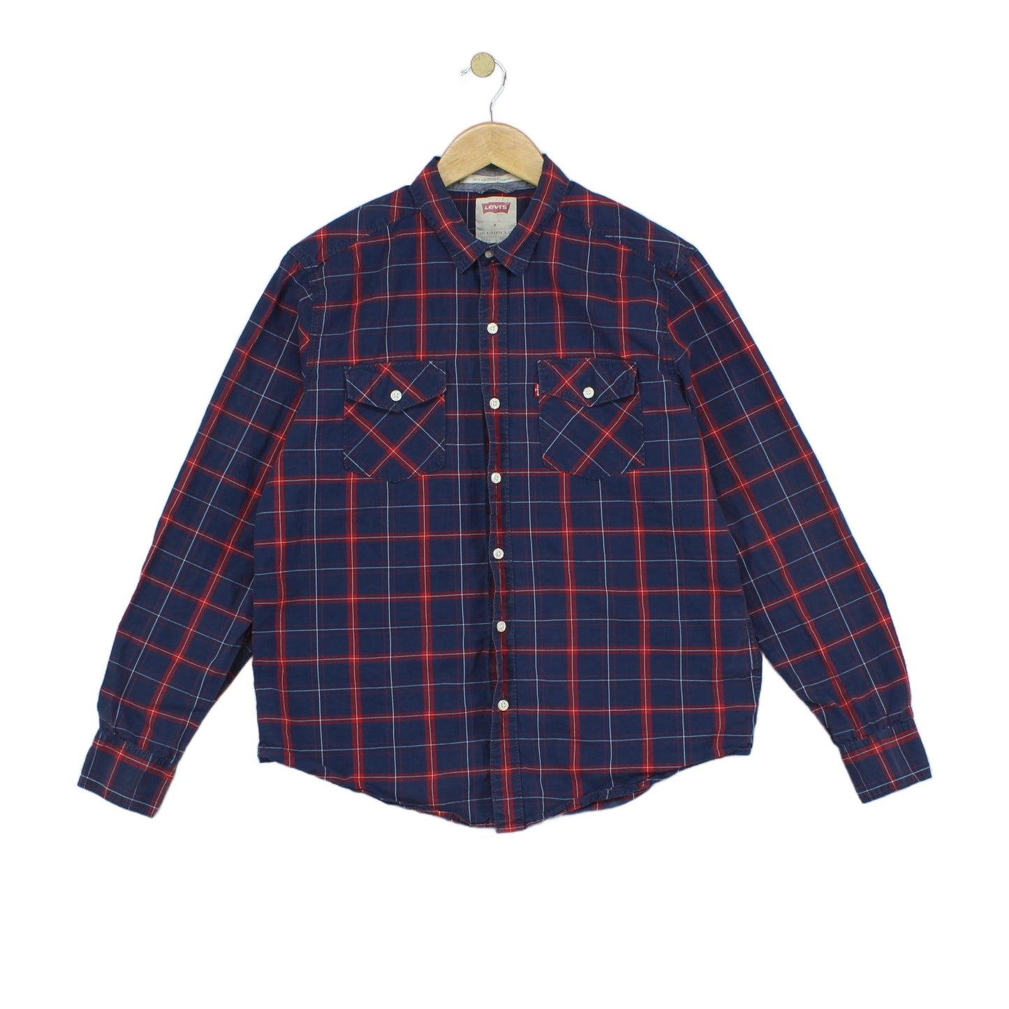 Mens Plaid Shirt Button Up Check
