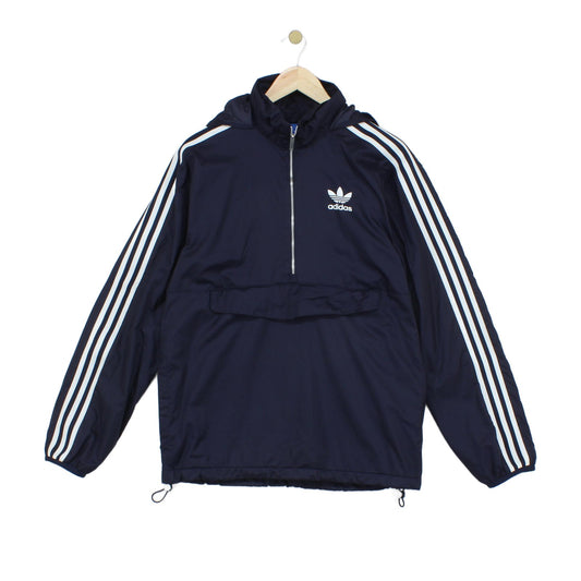Mens 1/4 Zip Windbreaker Jacket Hooded Lightweight