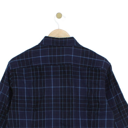 Mens Plaid Shirt Long Sleeve Check Cotton