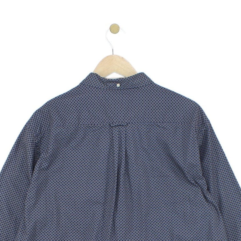 Mens Polka Dot Shirt Button Up Long Sleeve