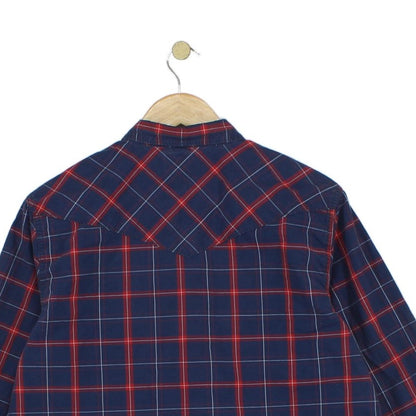 Mens Plaid Shirt Button Up Check
