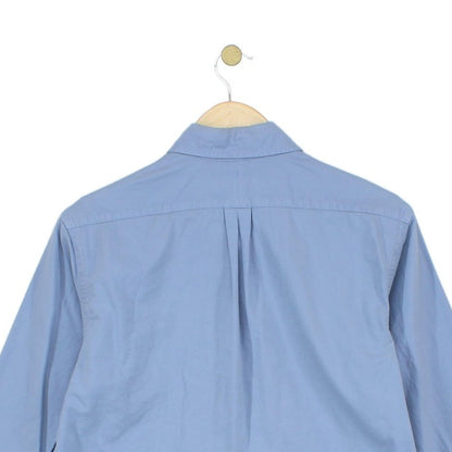 Mens Shirt Button Down Long Sleeve Embroidered Logo